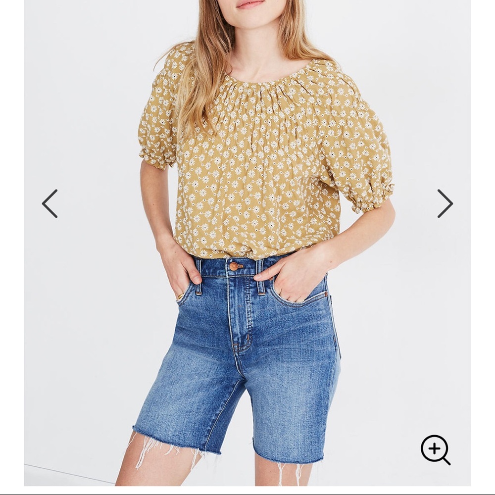 Madewell High Rise Denim Mid-Length Shorts